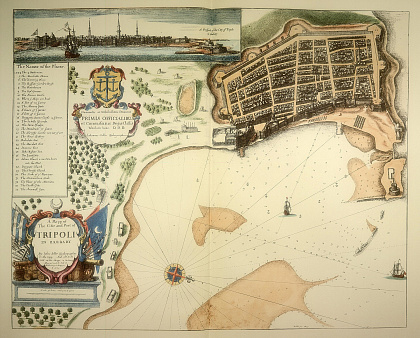Триполи, 1675 г., карта Джона Селлера