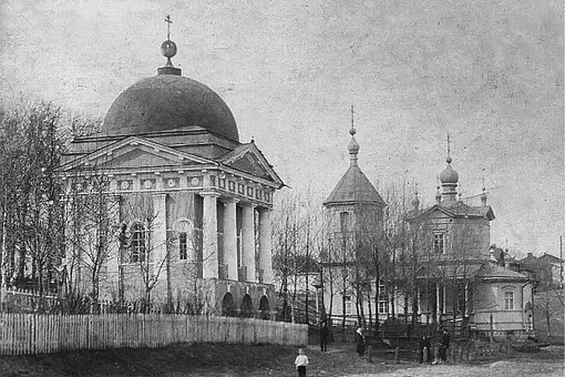 Часовня Иакова Боровичского и церковь иконы Божией Матери в начале XX века