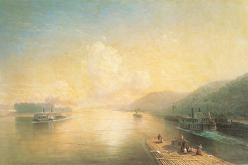 Иван Айвазовский. Волга у Жигулёвских гор. 1887 год