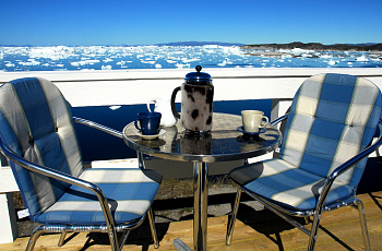 Терраса отеля Icefiord