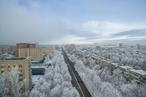 Заснеженная улица Тухачевского