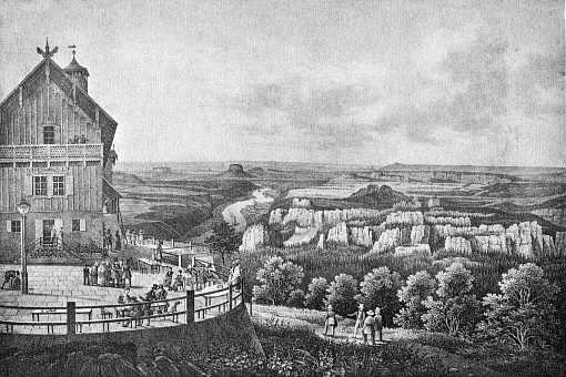 Саксонская Швейцария в 1850 году