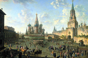 Красная площадь. Картина Ф.Алексеева. 1800 год