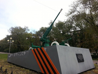 Орудие на месте гибели зенитного расчета