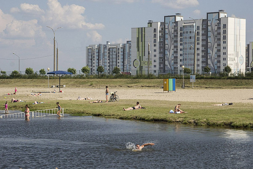 Пляж на Гребном канале