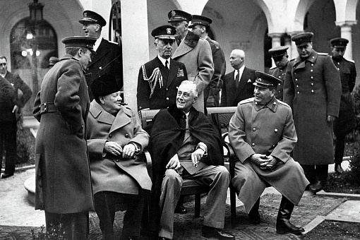 Лидеры стран-союзниц во время конференции 1945 года