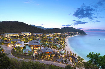 Вид на роскошный отель Mandarin Oriental Sanya 5*