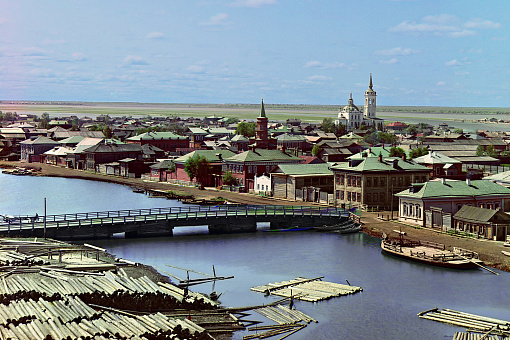 Вид с колокольни Преображенской церкви. 1912 год