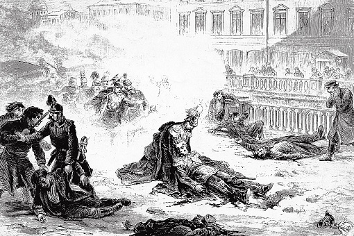 Убийство Александра II на рисунке XIX века