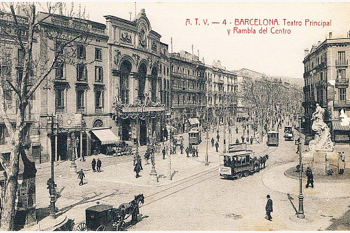 Бульвар Рамбла в 1920 году