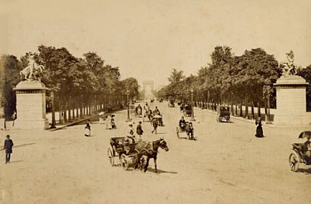 Елисейские поля в 1890-е (Вид с Площади Согласия)