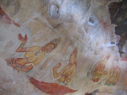 Фрески на плато Сигирия в Матале. 5 в. н.э.