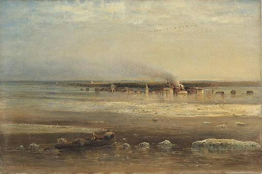 Алексей Саврасов. Разлив Волги под Ярославлем. 1871 год