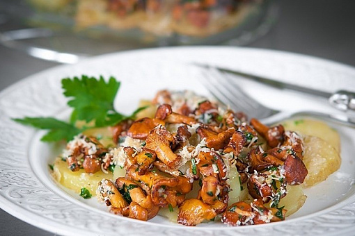 Лисички с картошкой