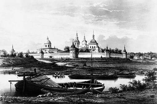 Данилов монастырь на гравюре XVIII века