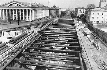 Строительство ст.метро Октябрьская