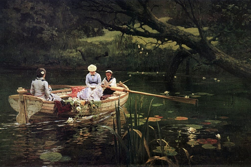 -В. Д. Поленов "На лодке. Абрамцево", 1880 г.