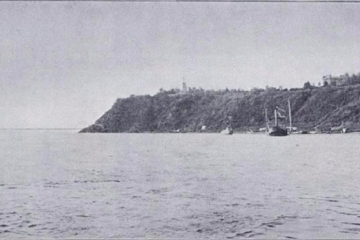 Вид на хабаровский утёс в 1900-х годах