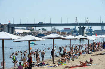 Городской пляж в Астрахани