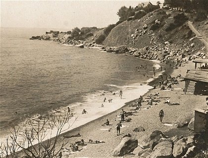 Пляж в Мисхоре, 1936 год