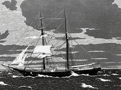 Рисунок корабля Mary Celeste