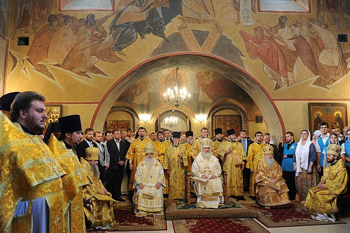 Патриаршее богослужение в Даниловом монастыре