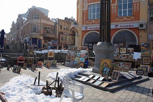 Продажа картин в центре города
